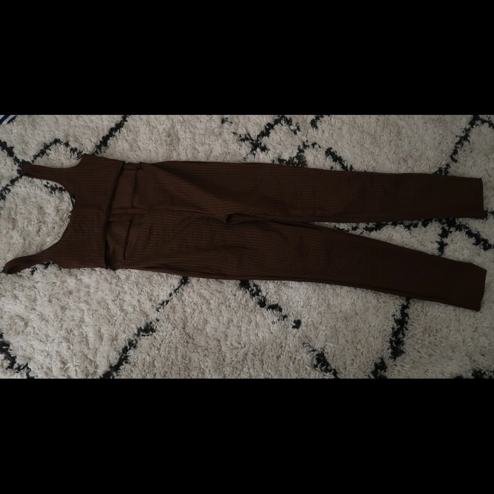 Brown misguided jumpsuit size Medium